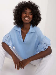 Oversize blúzka - svetlá modrá