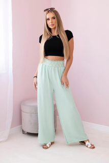 Nohavice so širokým pásom - mäta