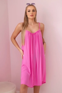 Šaty s ramienkami - ružová