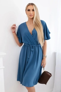 Šaty s výstrihom - džínsy