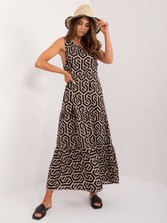 Maxi šaty - čierna - béžová