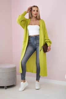 Kardigan s vreckami - pistácia