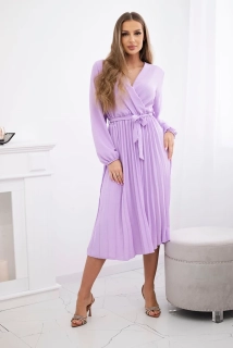 Plisované šaty - svetlofialová