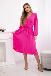 Plisované šaty - ružová