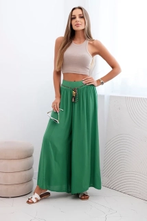 Široké nohavice - zelená