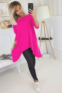 ASYMETRICKÁ TUNIKA OVERSIZE - FUCHSIA